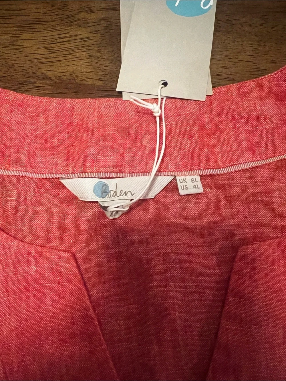 NWT Boden 100% Linen Mollie Tunic Coral Dress Lightweight Breathable - Picture 3 of 10